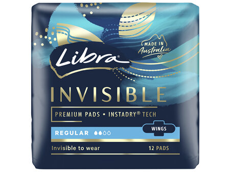 Libra Invisible Pads Regular with Wings 12 pack