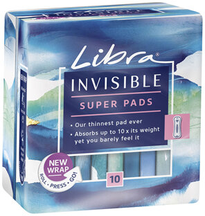Libra Invisible Pads Super 10 pack