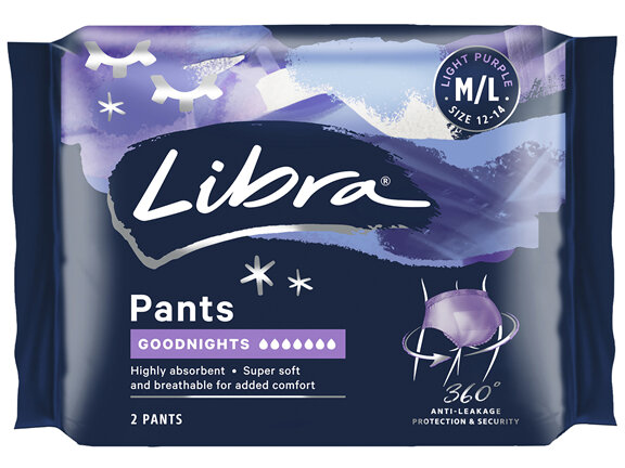Libra Pants Goodnights Medium/Large 2 Pack