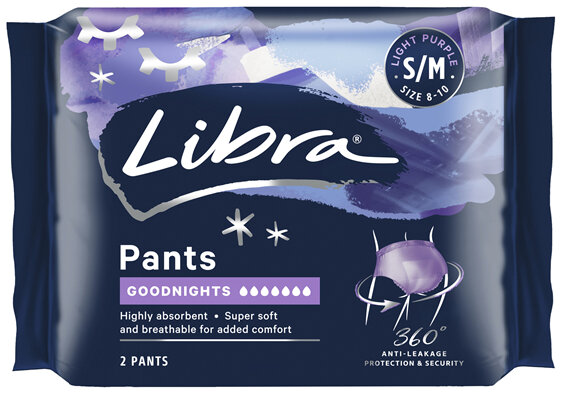 Libra Pants Goodnights Small/Medium 2 Pack