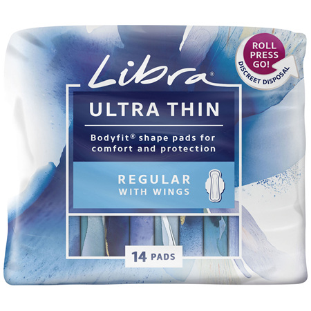 Libra Ultra Thin Pads Regular with Wings 14 pack