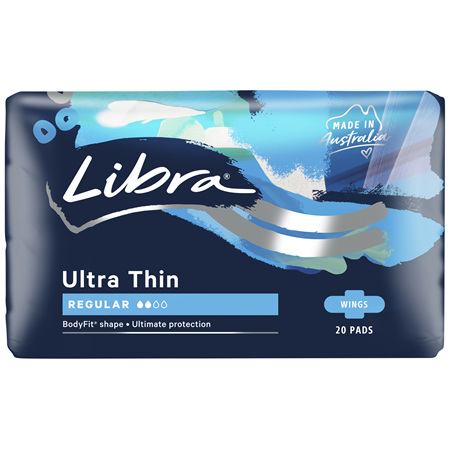 Libra Ultra Thin Pads Regular with Wings 20 pack