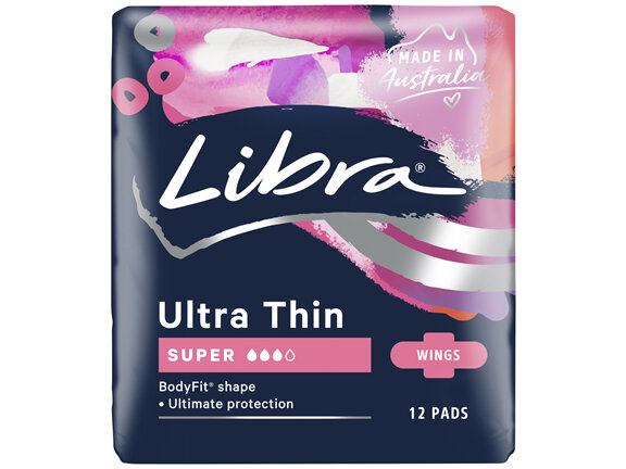 Libra Ultra Thin Pads Super with Wings 12 pack