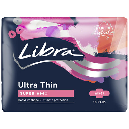 Libra Ultra Thin Pads Super with Wings 18 pack