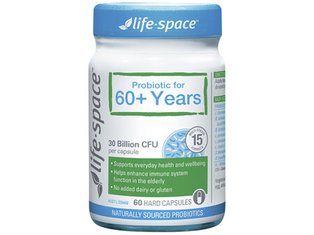 Life-Space Probiotic for 60+ Years 60 Hard Capsules