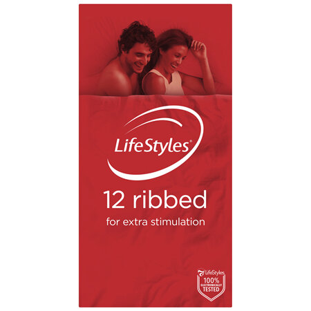 LifeStyles Ribbed Condoms 12 Pack