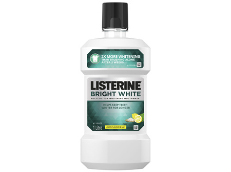 Listerine Bright White Multi-Action Whitening Mouthwash 1L