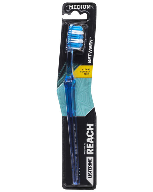 Listerine Designed By Reach Between Toothbrush Medium 1 Pack