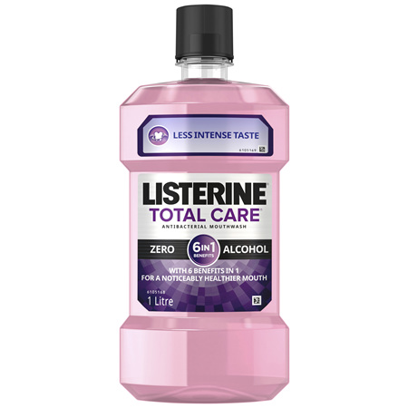 Listerine Total Care Zero Alcohol 6 in 1 Mouthwash 1L