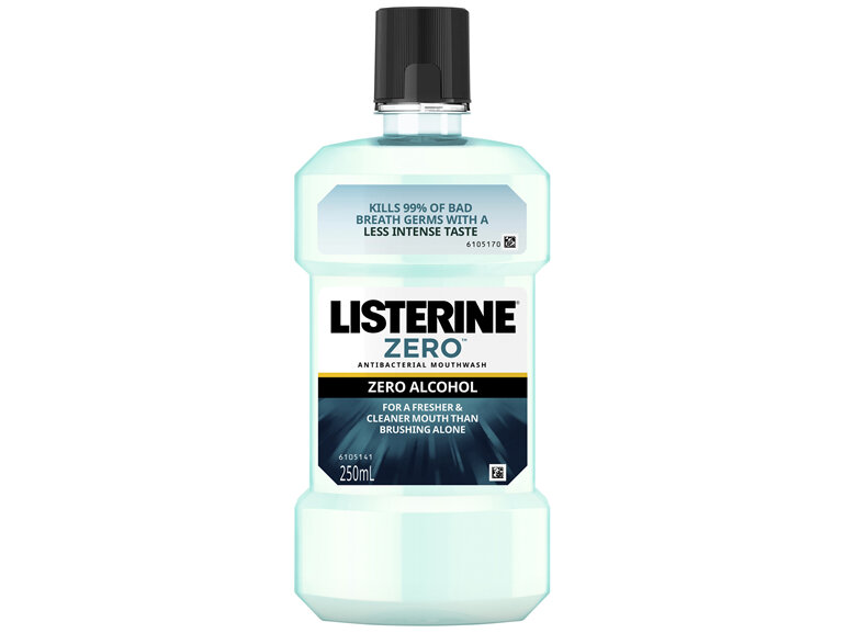 Listerine Zero Alcohol Antibacterial Mouthwash Less Intense Taste 250mL - Moorebank Day & Night Pharmacy