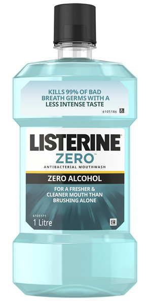Listerine Zero Alcohol Mouthwash 1L