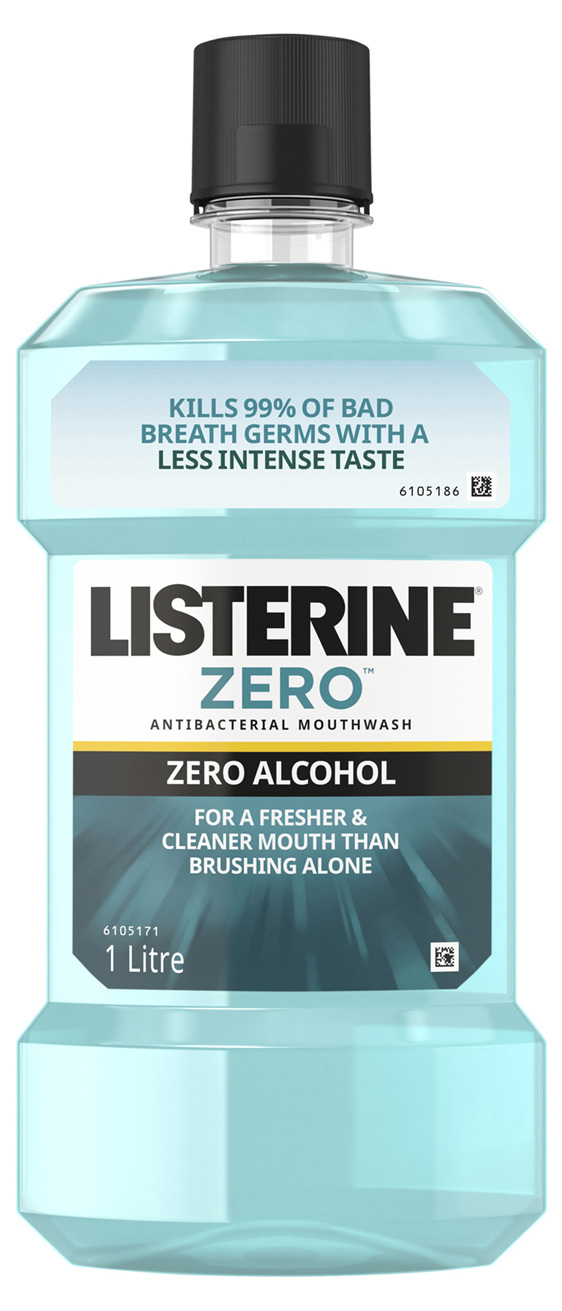 Listerine Zero Alcohol Mouthwash 1L