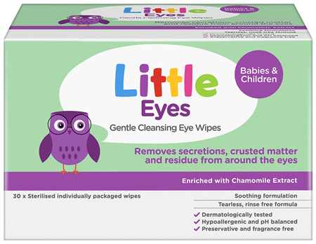 Little Eyes Gentle Cleansing Eye Wipes 30 Pack