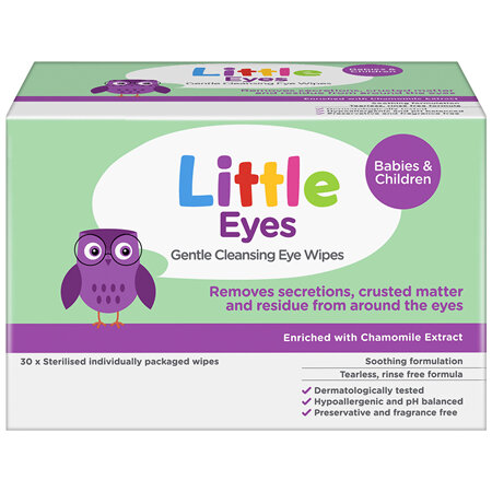 Little Eyes Gentle Cleansing Eye Wipes 30 Pack