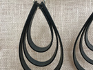 Long triple loop earrings
