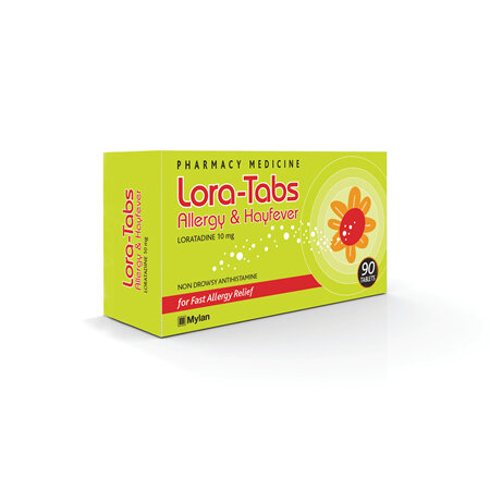 LORA-TABS Allergy & H/Fever 10mg 90