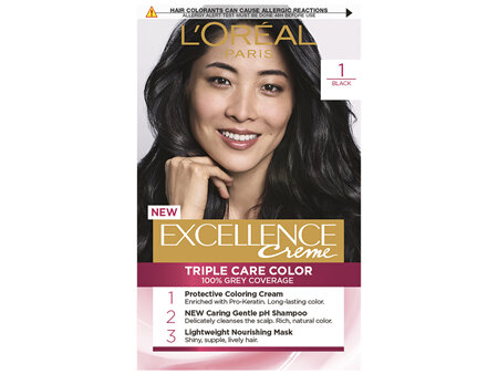 L'Oréal Paris Excellence Creme Hair Colour, 1 Black