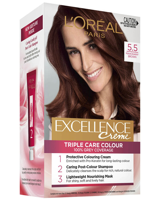 L'Oréal Paris Excellence Creme Hair Colour, 5.5 Mahogany Brown