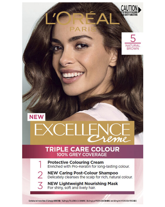 L'Oréal Paris Excellence Creme Hair Colour, 5 Brown