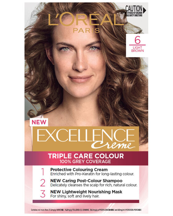 L'Oréal Paris Excellence Creme Hair Colour, 6 Light Brown