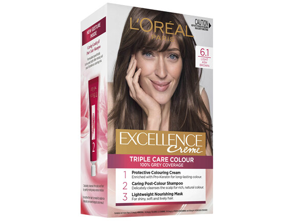 L'Oréal Paris Excellence Crème Permanent Hair Colour - 6.1 Light Ash Brown