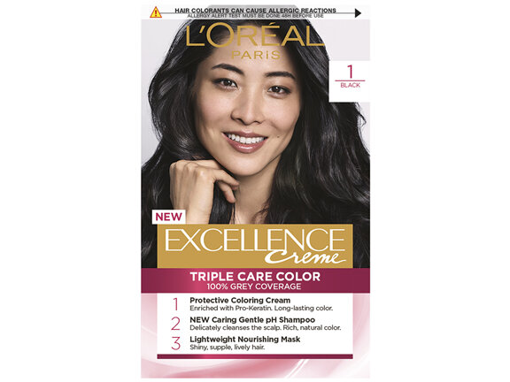 L'Oréal Paris Excellence Crème Permanent Hair Colour - 1 Black