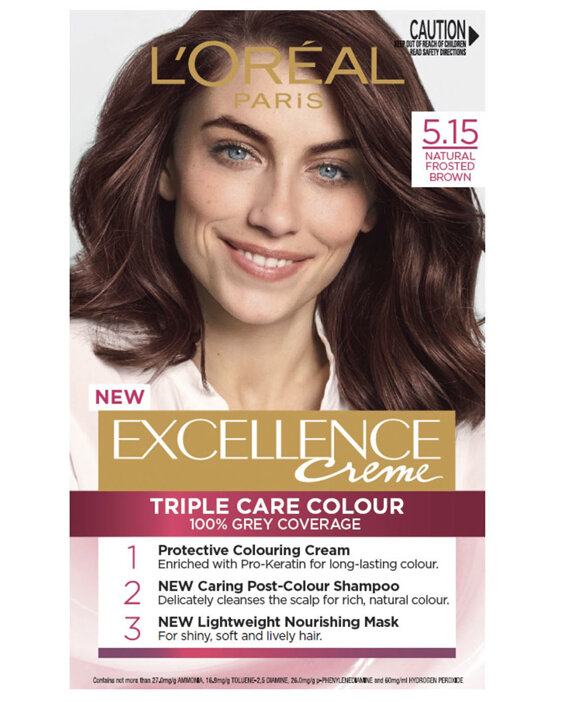 L'Oréal Paris Excellence Crème Permanent Hair Colour - 5.15 Natural Frosted Brown