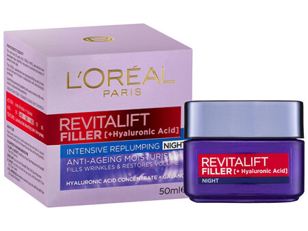 L'Oréal Paris Revitalift Filler Hyaluronic Acid Anti-Ageing Night Cream 50mL