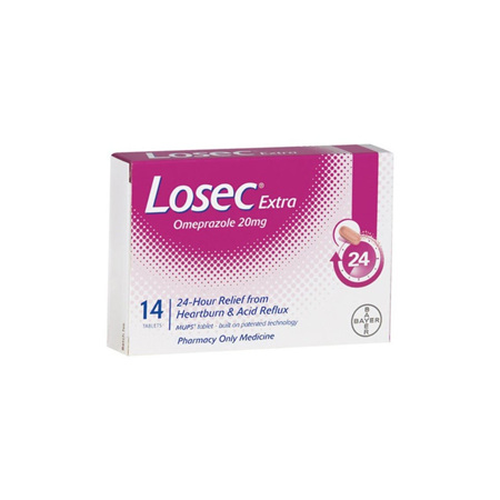 Losec Extra 20mg 14 Tablets