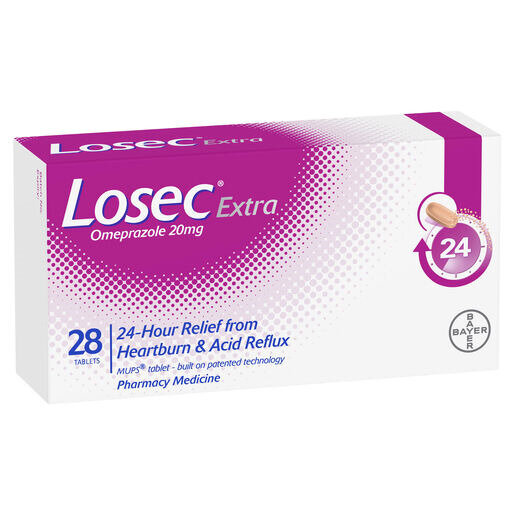 Losec Extra 20mg Tablets 28's