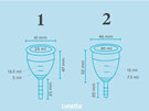 Lunette Reusable Menstrual cup Blue Size 1