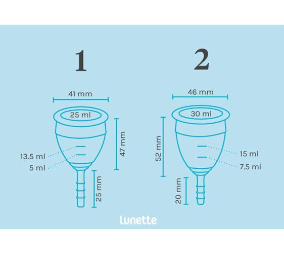 Lunette Reusable Menstrual cup Violet Size 1