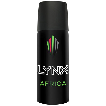 LYNX  Africa the G.O.A.T. of fragrance deodorant to finish your style aerosol bodyspray 48hr