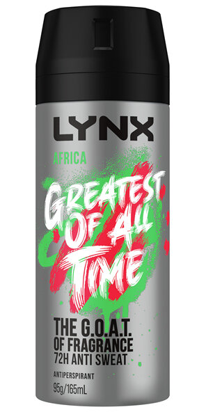 LYNX  Antiperspirant Aerosol 72-hour sweat protection Africa fragrance deodorant 165 ml