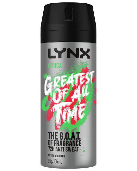 LYNX  Antiperspirant Aerosol 72-hour sweat protection Africa fragrance deodorant 165 ml
