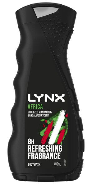 LYNX  Body Wash 8-hour refreshing scent Africa shower gel with squeezed mandarin and sandalwood