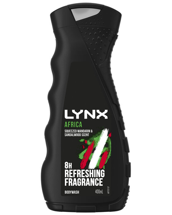 LYNX  Body Wash 8-hour refreshing scent Africa shower gel with squeezed mandarin and sandalwood