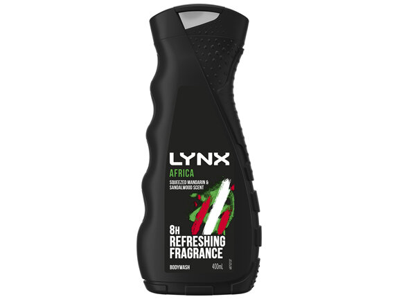 LYNX  Body Wash 8-hour refreshing scent Africa shower gel with squeezed mandarin and sandalwood