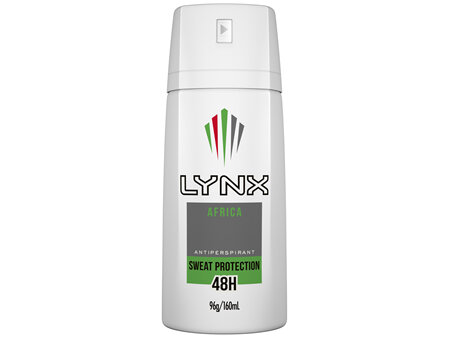 LYNX Men Antiperspirant Aerosol Deodorant Africa 160mL
