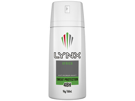 LYNX Men Antiperspirant Aerosol Deodorant Africa 160mL