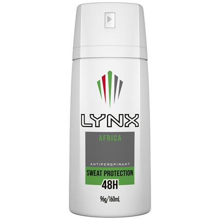Lynx Men Antiperspirant Aerosol Deodorant Africa 160ml