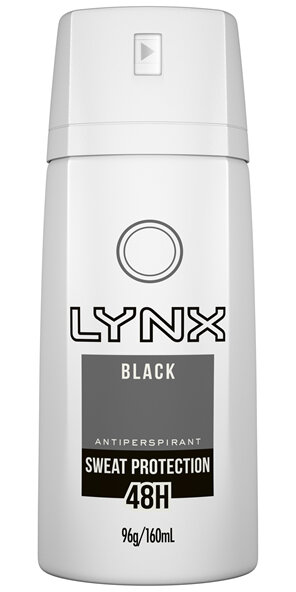 Lynx Men Antiperspirant Aerosol Deodorant Black 160ml