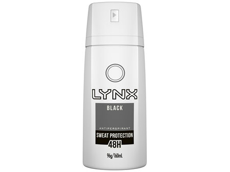 Lynx Men Antiperspirant Aerosol Deodorant Black 160ml