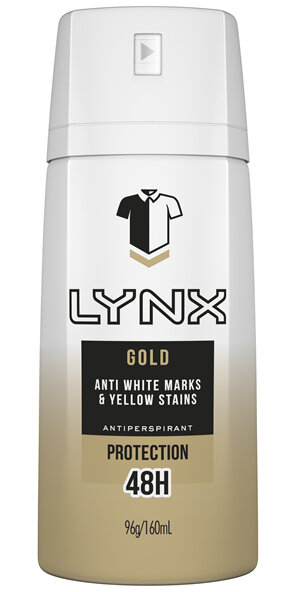 Lynx Men Antiperspirant Aerosol Deodorant Gold 160ml
