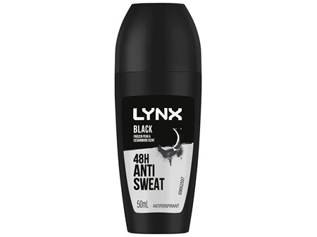 LYNX Men Antiperspirant Roll On Deodorant Black provides 48 hour sweat protection 50ml 1