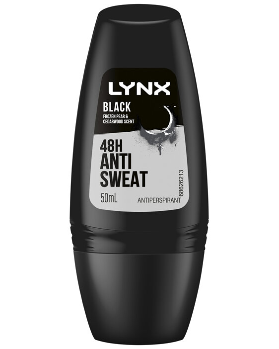 LYNX Men Antiperspirant Roll On Deodorant Black provides 48 hour sweat protection 50ml 1