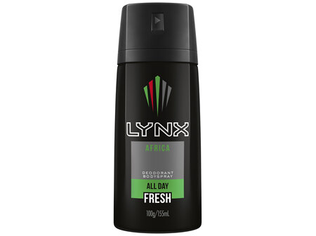 Lynx Men Body Spray Aerosol Deodorant Africa 155ml