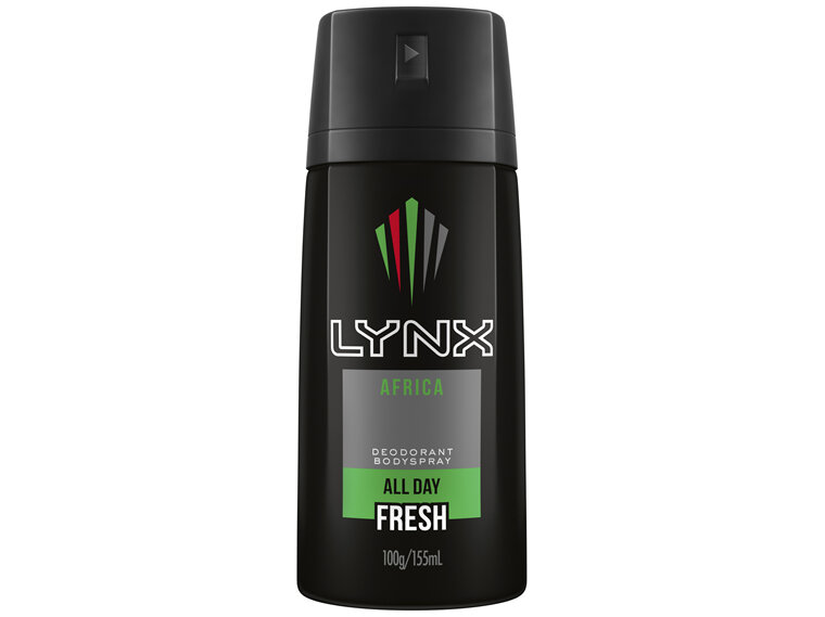 LYNX Men Body Spray Aerosol Deodorant Africa 155mL
