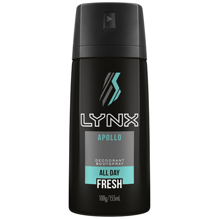 Lynx Men Body Spray Aerosol Deodorant Apollo 155ml