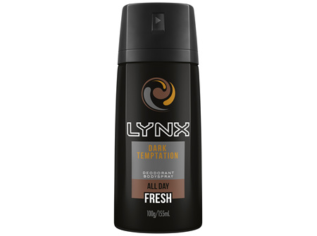 Lynx Men Body Spray Aerosol Deodorant Dark Temptation 155ml
